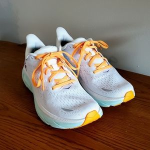 EUC Hoka Clifton 8, Blanc De Blanc/White, size 7